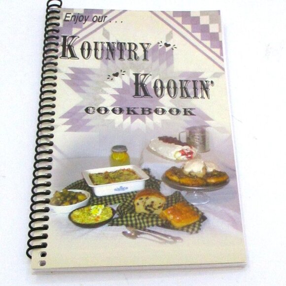 Kountry Kookin Cookbook By Sylvia Miller Spiral Bound 200+ Recipes Amish Country - Picture 1 of 6